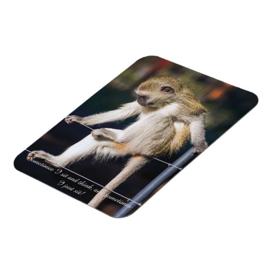 Kühlschrankmagnet mit Monkey und Slogan Magnet (Linke Seite)