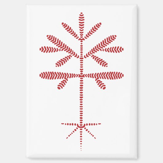 Kühlschrankmagnet mit rotem Sapling (Vorderseite)