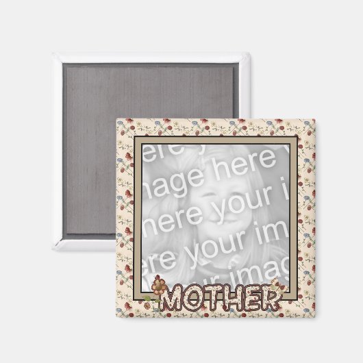 Kühlschrankmagnet "Mutter" (Vorderseite/Rückseite)