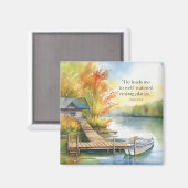 Kühlschrankmagnet Ruhige Autum Lake PS23:2 (Vorderseite/Rückseite)