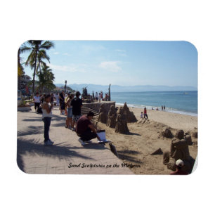 Kühlschrankmagnet-Sand-Skulpturen auf dem Malecon Magnet