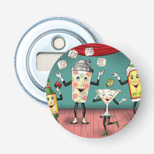 Kühlschrankmagnet Vintage-Cocktail-Bild Flaschenöffner