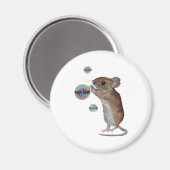 Kühlschrankmagnet von Maus und Blasen (Vorderseite/Rückseite)