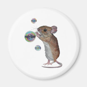 Kühlschrankmagnet von Maus und Blasen