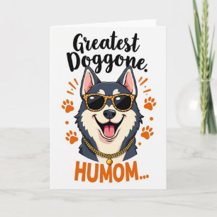 Kühlste Hunde-Illlustrationskarte mit Humor Karte