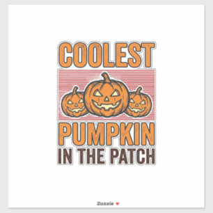 Kühlste Kürbis im Patch Halloween Vintage Des Aufkleber