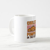 Kühlste Kürbis im Patch Halloween Vintage Des Kaffeetasse (Vorderseite Links)