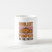 Kühlste Kürbis im Patch Halloween Vintage Des Kaffeetasse (Mittel)
