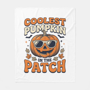 Kühlste Kürbis im Patch Vintage Halloween-Shirt Fleecedecke