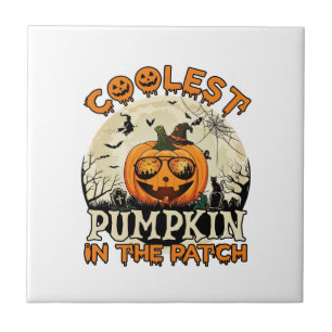 Kühlste Kürbisfeld-Sonnenbrille Hexenhut Halloween Fliese