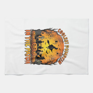 Kühlster Kürbisfeld Halloween Hexe Spinnen Friedho Geschirrtuch