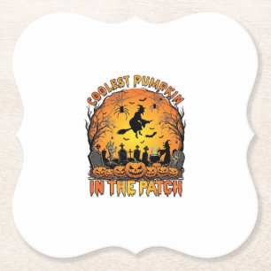 Kühlster Kürbisfeld Halloween Hexe Spinnen Friedho Untersetzer