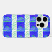Kühlstes Blau Nautisches Abstract Case-Mate iPhone Hülle (Rückseite (Horizontal))