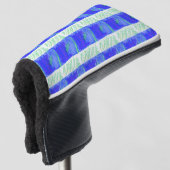 Kühlstes Blau Nautisches Abstract  Golf Headcover (3/4 Vorderseite)