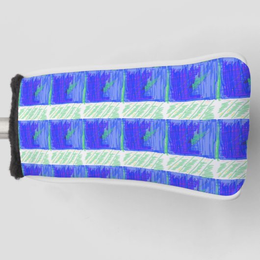 Kühlstes Blau Nautisches Abstract  Golf Headcover (Vorderseite)