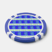 Kühlstes Blau Nautisches Abstract Pokerchips (Einzeln)