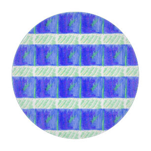 Kühlstes Blau Nautisches Abstract Schneidebrett