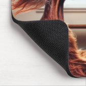 Kühlung des irischen Setters vor einem Lüfter Mousepad (Ecke)