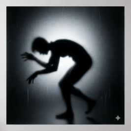 Kühlung Getrennte Silhouette Poster