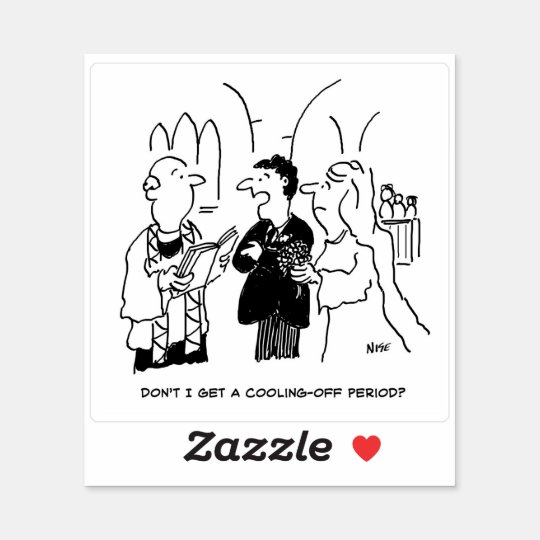 Kuhlungszeit Hochzeit Cartoon Aufkleber Zazzle De