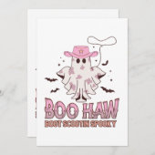 Kuhmädchen Spooky Funny Western Halloween Einladung (Vorne/Hinten)