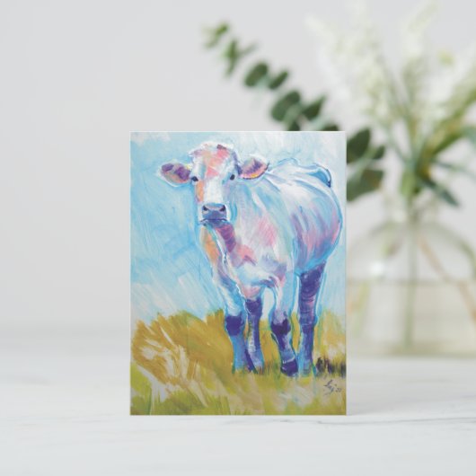 Kuhmalerei Postkarte (Stehend Vorderseite)