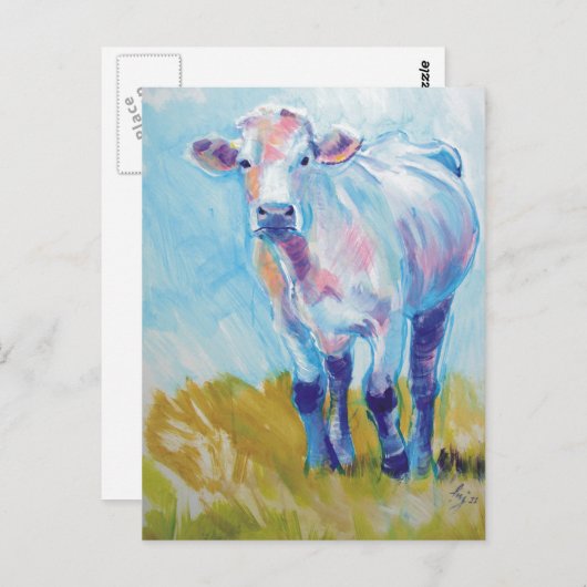 Kuhmalerei Postkarte (Vorne/Hinten)