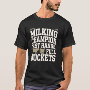 Kuhmelken Milchwirtschaft Landleben ländliche Land T-Shirt