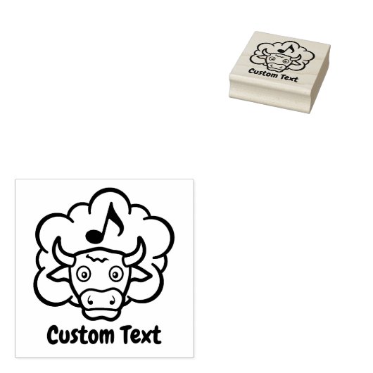 Kuhmethan Cartoon Gummi Briefmarke Gummistempel (Stempel)