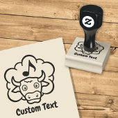 Kuhmethan Cartoon Gummi Briefmarke Gummistempel