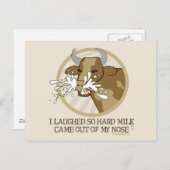 Kuhmilch aus meiner Nase Postkarte (Vorne/Hinten)