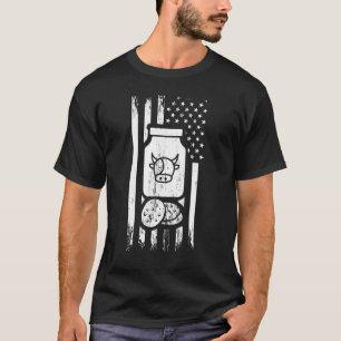 Kuhmilch Kekse USA Amerikanische Flagge T-Shirt