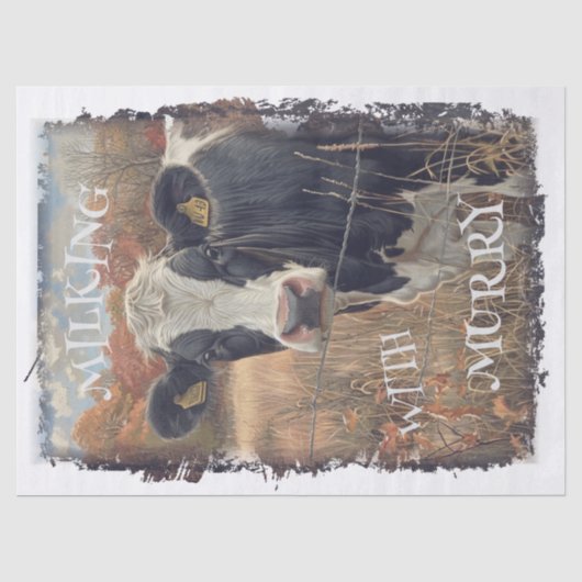Kuhmilchmelken Holstein Friesian - Personalize Seidenpapier (Vorderseite)