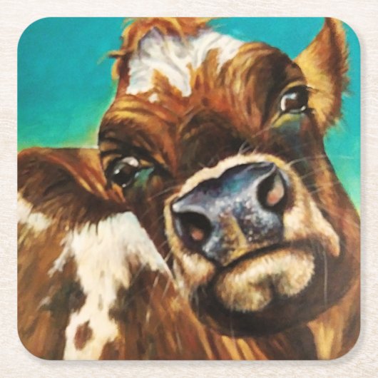 Kuhmooten Rechteckiger Pappuntersetzer (Vorderseite)