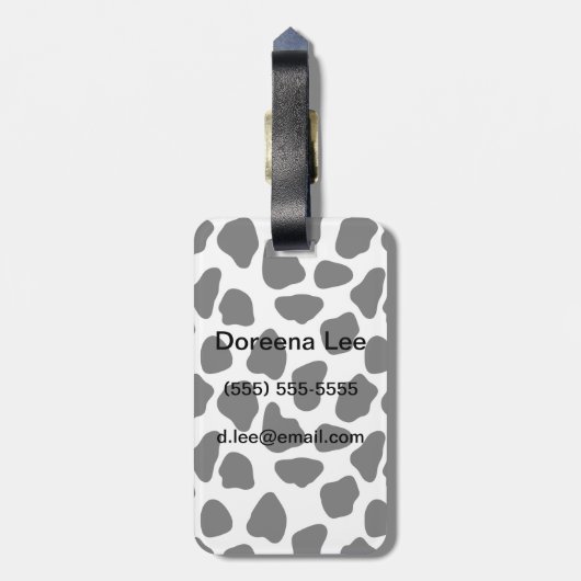 Kuhmuster Gepäckanhänger (Rückseite vertikal)