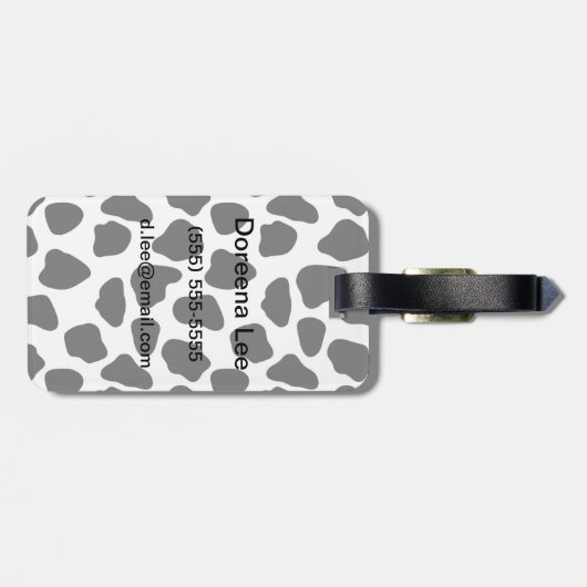 Kuhmuster Gepäckanhänger (Rückseite horizontal)