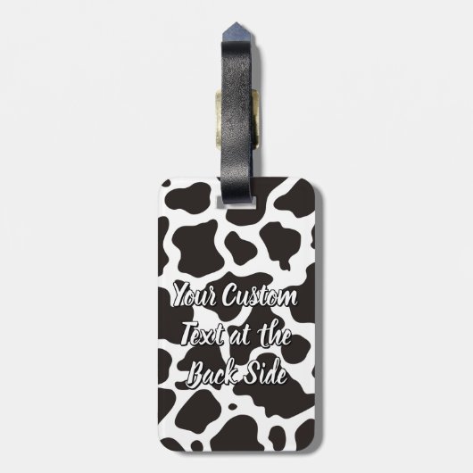 Kuhmuster Gepäckmarke Gepäckanhänger (Rückseite vertikal)