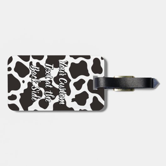 Kuhmuster Gepäckmarke Gepäckanhänger (Rückseite horizontal)