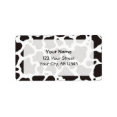 Kuhmuster-Hintergrund Adressaufkleber (Vorne)