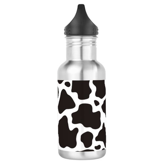 Kuhmuster-Hintergrund Edelstahlflasche (Links)