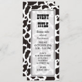 Kuhmuster-Hintergrund Einladung (Vorne/Hinten)