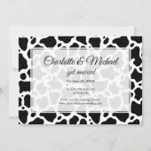 Kuhmuster Hintergrund Hochzeitsankündigung (Vorderseite)