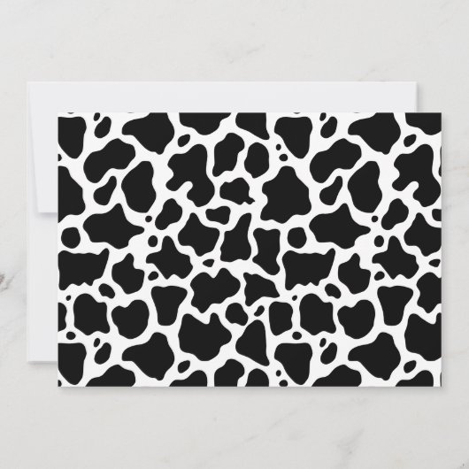 Kuhmuster Hintergrund Hochzeitsankündigung (Rückseite)