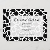 Kuhmuster Hintergrund Hochzeitsankündigung (Vorne/Hinten)