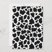 Kuhmuster Hintergrund Hochzeitung Einladung (Rückseite)