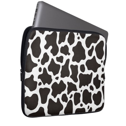 Kuhmuster-Hintergrund Laptopschutzhülle (Vorne Rechts)
