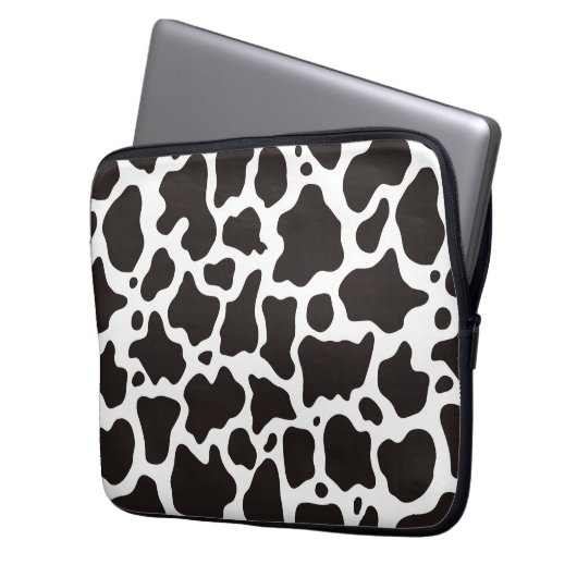 Kuhmuster-Hintergrund Laptopschutzhülle (Vorderseite Links)