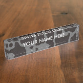 Kuhmuster-Hintergrund Namensplakette (Seite)