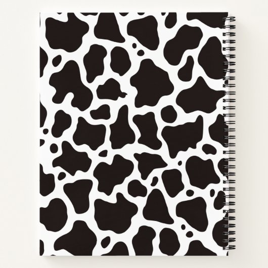 Kuhmuster-Hintergrund Notizbuch (Rückseite)