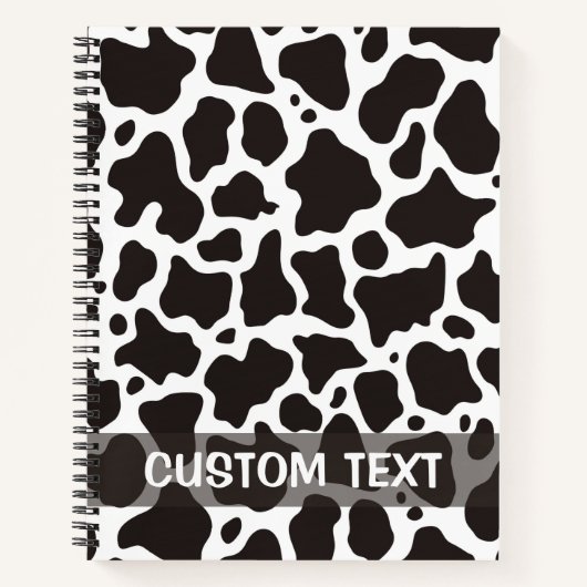 Kuhmuster-Hintergrund Notizbuch (Vorderseite)